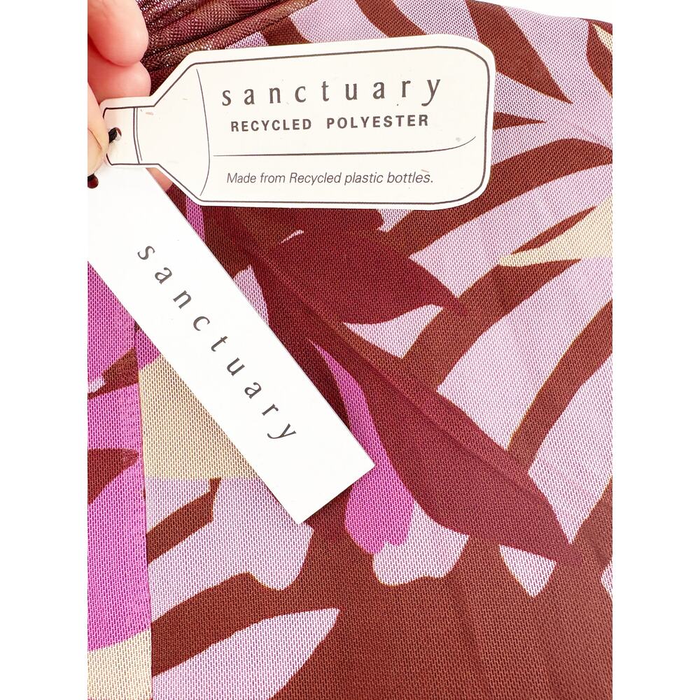 SANCTUARY Dress Size XS NEW Brown Purple Sheath Midi Love Like No Other - Picture 4 of 7
